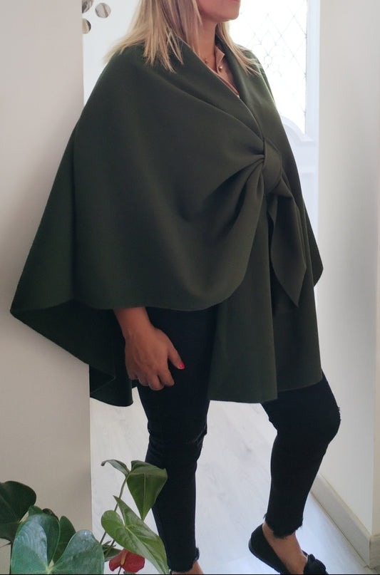 Poncho Cape Kaki