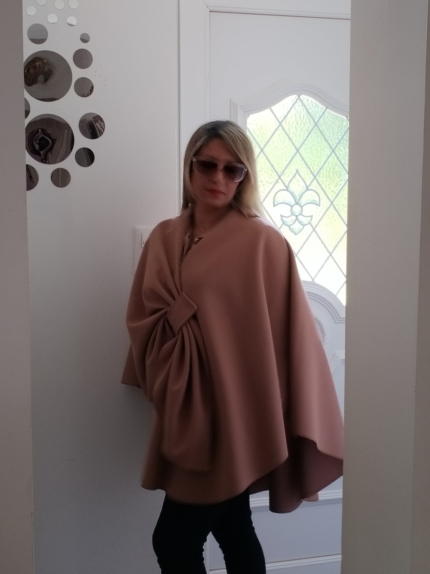 Poncho Cape Beige