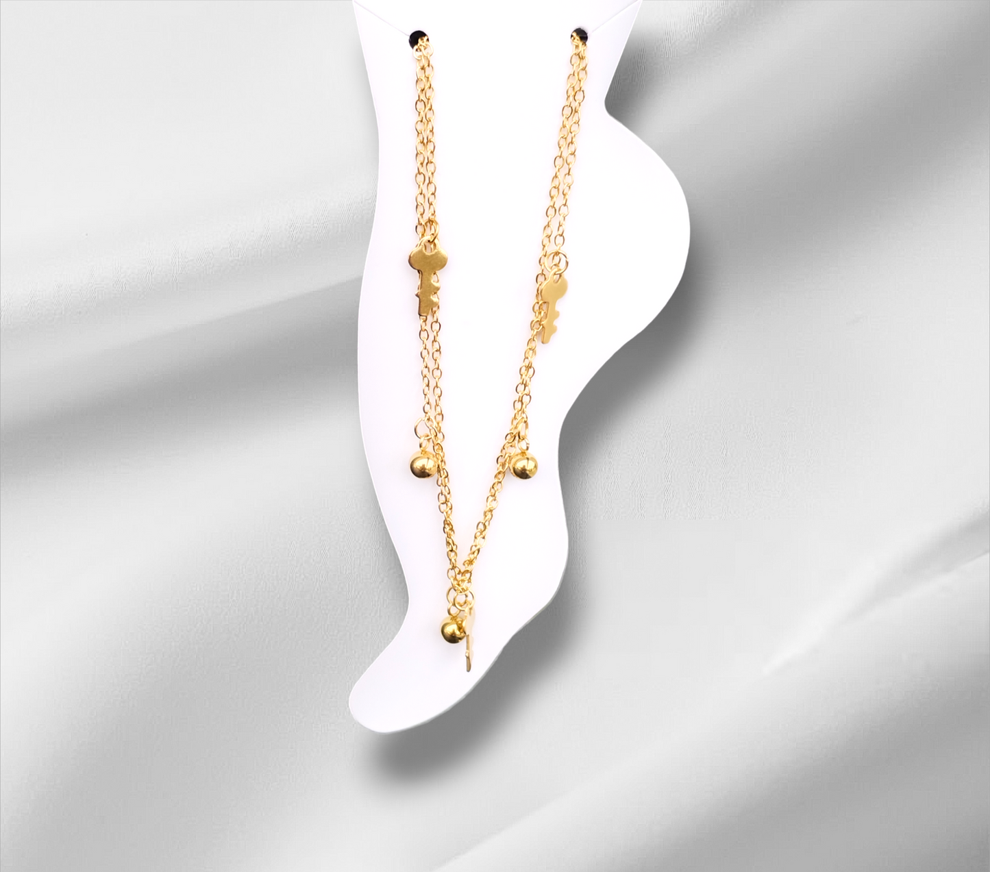 Cloé ankle chain duo