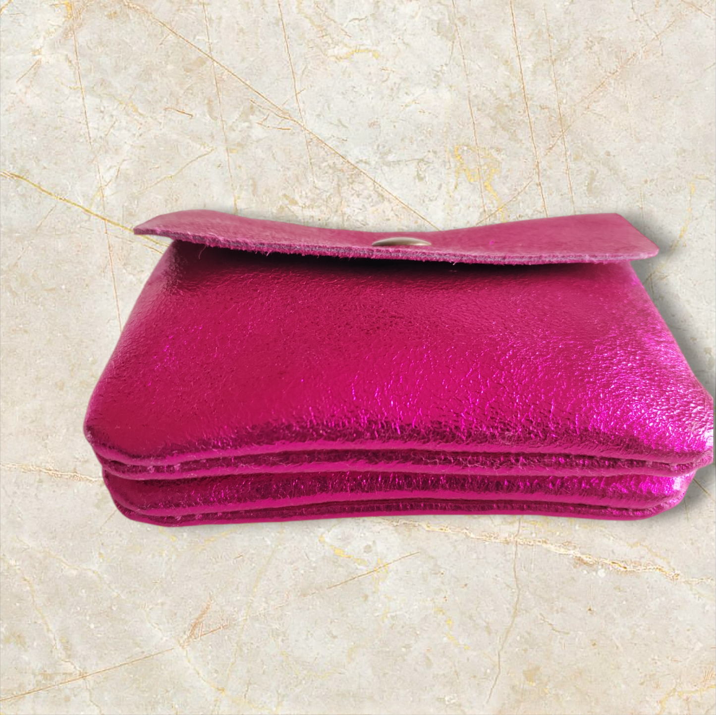 Porte-monnaie Cuir Fuchsia