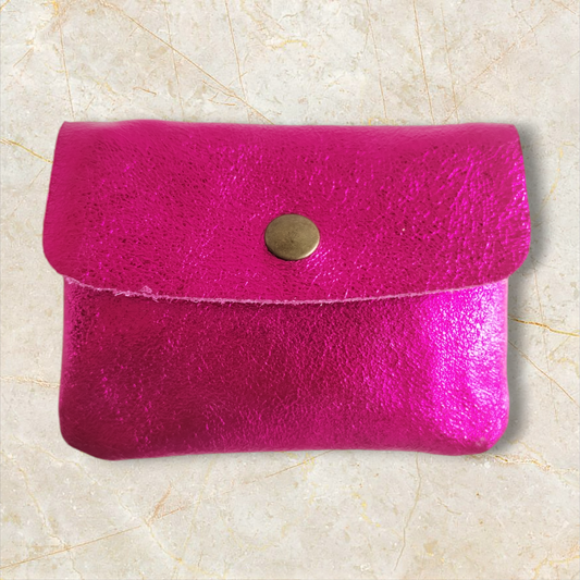 Porte-monnaie Cuir Fuchsia