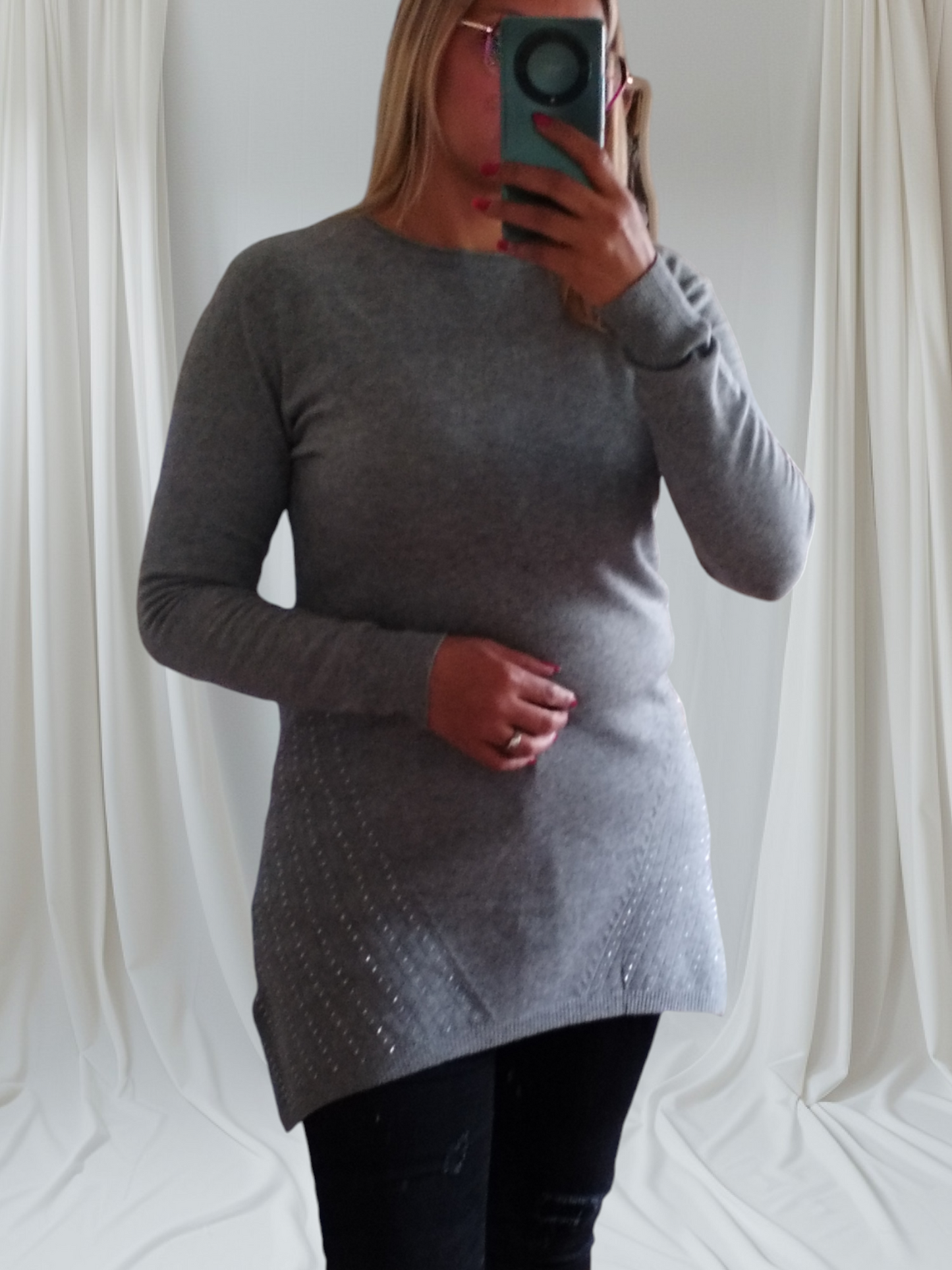 Pull tunique Gris