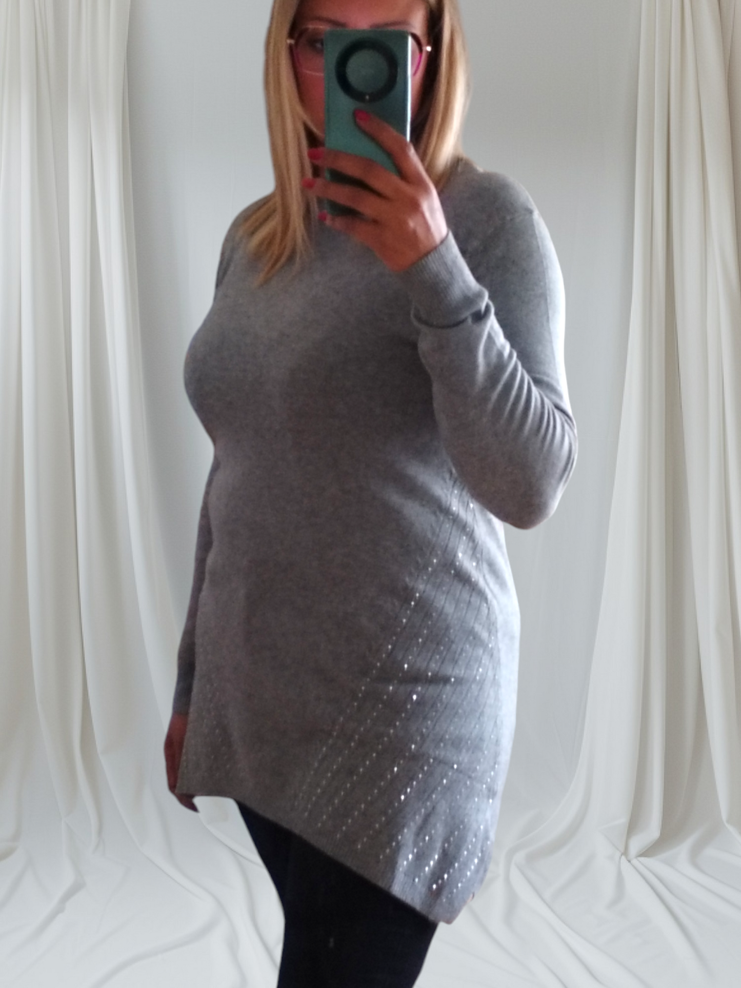 Pull tunique Gris