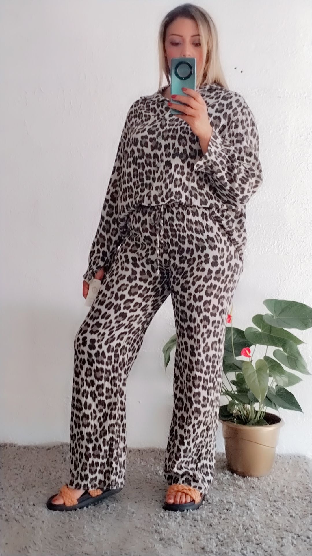 Leopard cotton gauze set