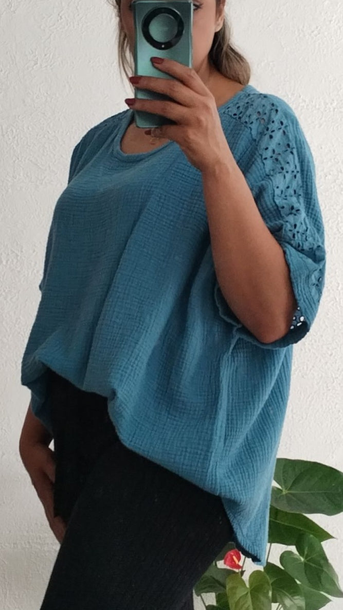 Blouse Camille Bleu