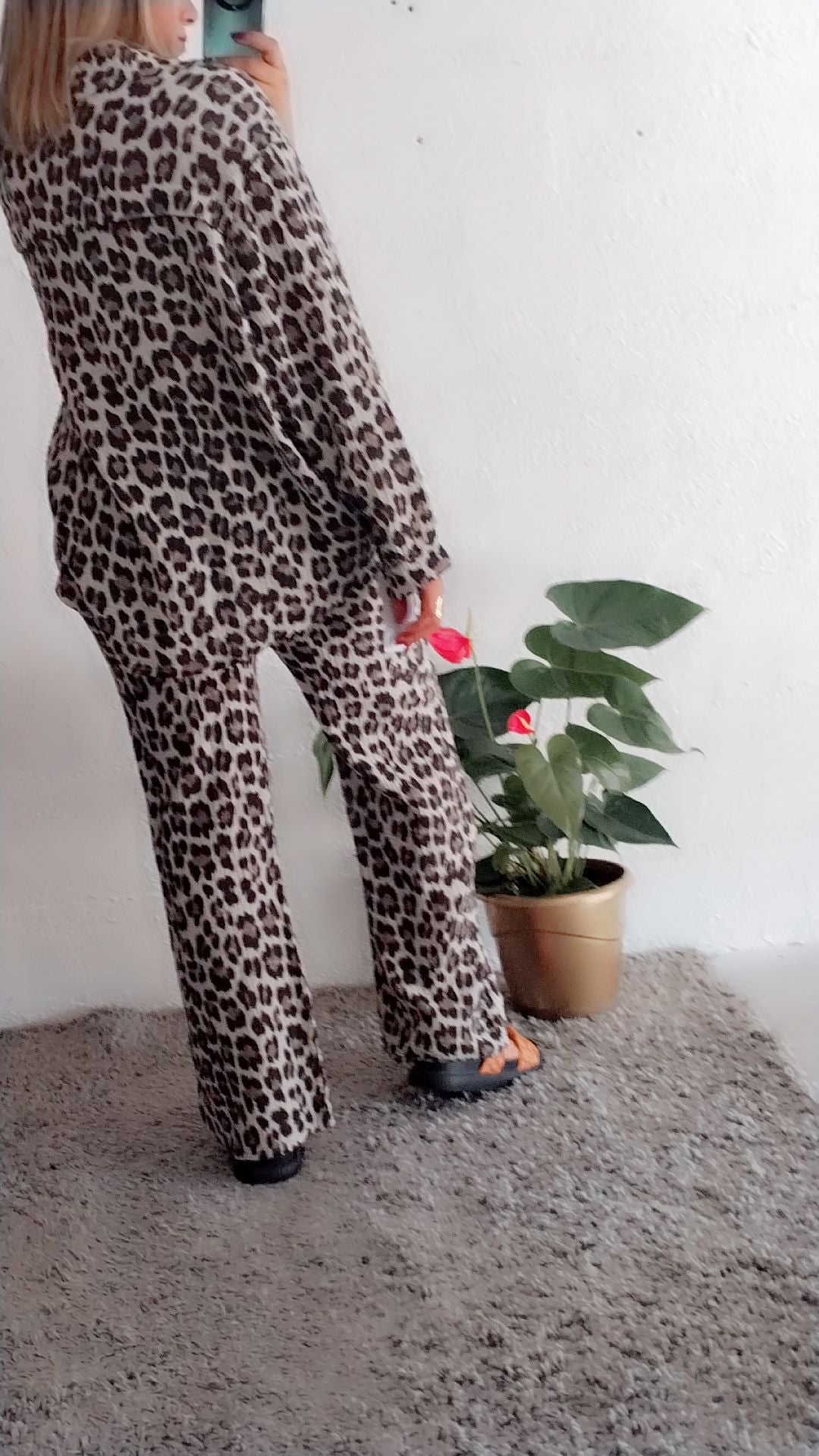 Leopard cotton gauze set